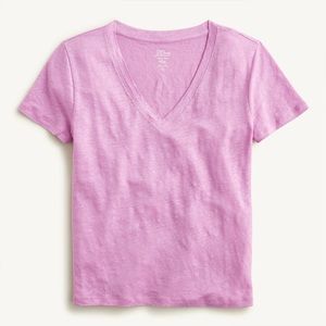 J. Crew Light Pink V-neck Tee